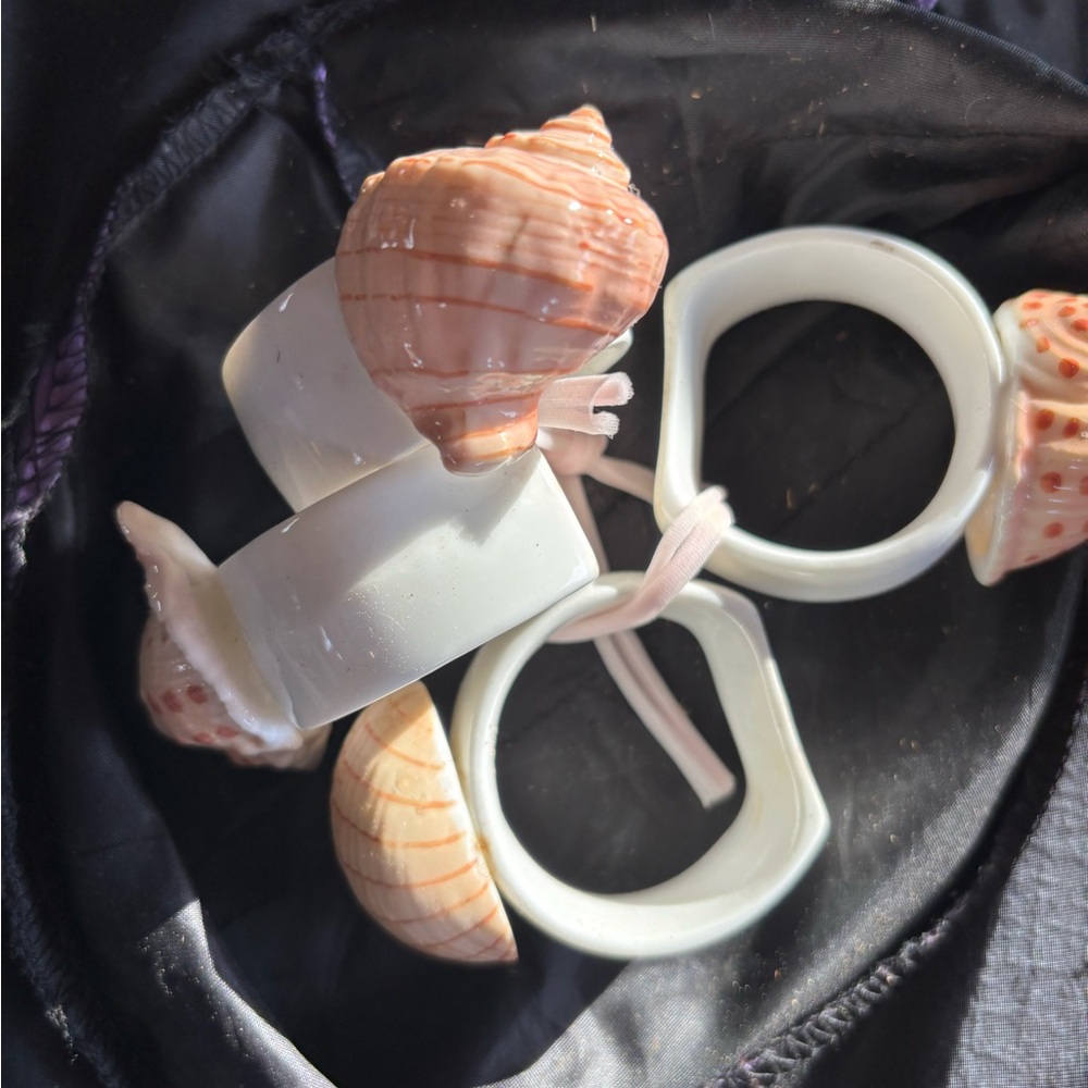 Seashell Napkin Rings - Set of 4
